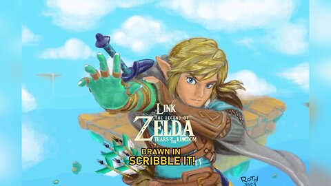 Link (The Legend of Zelda: Tears of the Kingdom) Scribble It Drawing Timelapse (Roth's Instrumental)