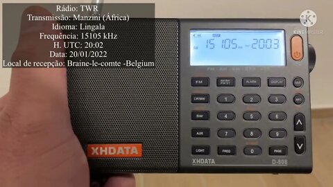 Radio TWR Africa with XHDATA, signal captured in Belgium EP 21