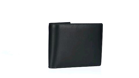 Genuine Cowhide Leather Men Short Wallet RFID Blocking Card Holder Coin