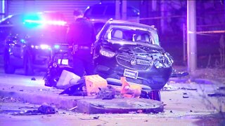 Stolen vehicle crashes after running red light, 2 dead near Teutonia and Villard