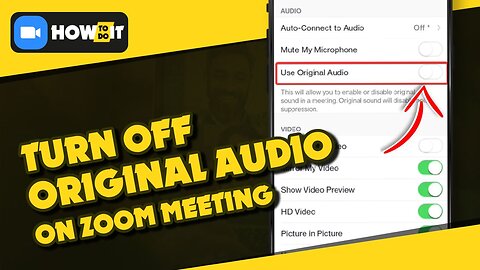 How to turn off Use original audio option on zoom