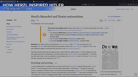How Herzl Inspired Hitler | #GrandTheftWorld 172 (clip)