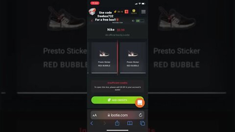 Unboxing a Nike box on lootie.com #lootie #freebox #mysterybox #tiktok #freelootiecodes lootie code