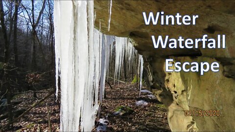 Winter waterfall, Landscape photography, Uplifting & Inspirational Illinois Homestead farm!