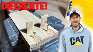 Como Esconder o Parafuso na Madeira. Isso ninguém Nunca te Mostrou.|woodworking tips #shorts