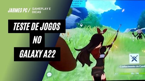 Impressionante, Teste Em Jogos no Galaxy A22 [Genshin Inpact, Freefire MAX e Call of Duty] #jogos