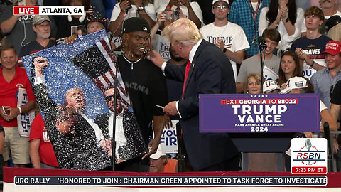 WATCH: Trump Invites Atlanta Artist Onstage in Iconic Moment at Rally - 8/3/24
