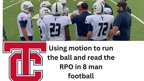 how to use motion to run the ball and read the RPO in 8 man football
