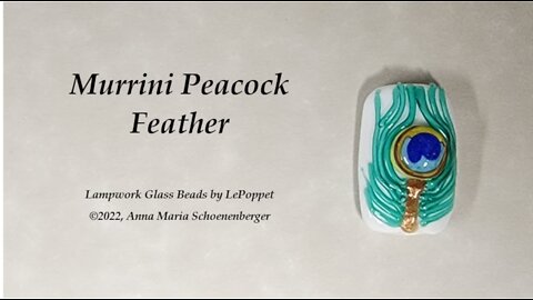 Lampwork Glass Beads: Peacock Feather