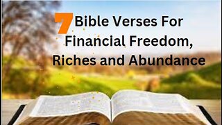 7 Bible Verses For Financial Freedom Riches and Abundance