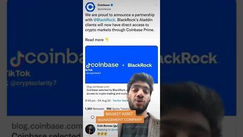 MAJOR CRYPTO ADOPTION NEWS | BLACKROCK JOINS COINBASE