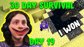 Beating Minecraft For The First Time - 30 Day Survival Day #19