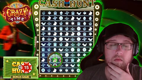 CASH HUNT WITH MY EYES CLOSED ON CRAZY TIME ALL IN BET! (LIVE GAMESHOW)