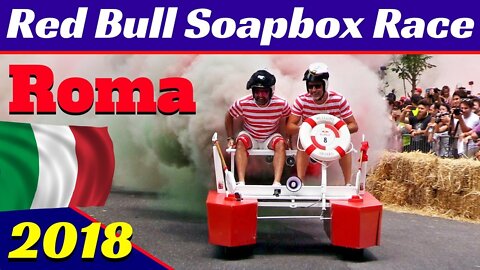 Red Bull Soapbox Race, Roma Villa Borghese 2018 Highlights! Funny Actions, Jumps, people & More!