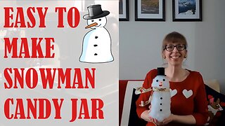 ☃️⛄ EASY TO MAKE SNOWMAN CANDY JAR ⛄☃️| BUDGETSEW | VLOGMAS DAY #20 #christmascraft #snowman #craft