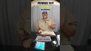 Don't Be A Proud Know-It-All { Proverbs 10:17}, 60 Second Scripture, Man of Faith Ministries