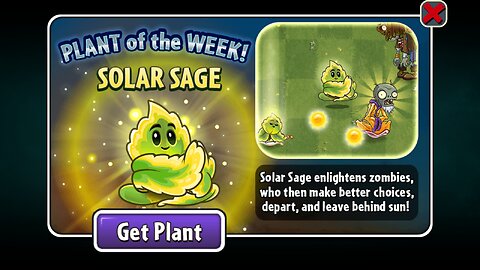 Plants vs Zombies 2 - Penny's Pursuit - Mint Showcase - Solar Sage - Sept 2023