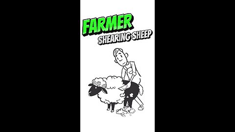 Farmer shearing sheep 🐑