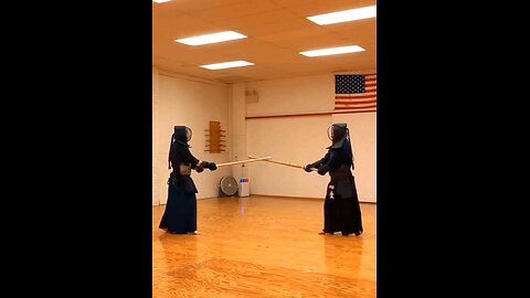 Kendo free sparring geiko practice