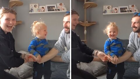 Toddler Absolutely Thrilled To Be Totally Flipped By Parents