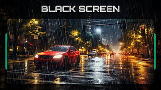 Heavy Rain and Traffic Sounds On a Busy Street | Thunder Sounds | ASMR Ambience | Black Screen