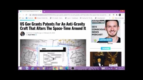 US Government Grants Patents For Anti Gravity Craft That Alters Space Time Around It Paranormal News