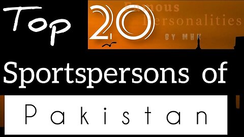 Top 20 Sports persons of Pakistan