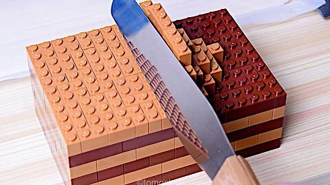 Making A Chocolate Cake With Legos || Stop Motion ASMR - 25