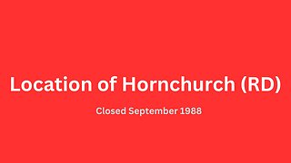 Location of Hornchurch (RD) bus garage closed September 1988.