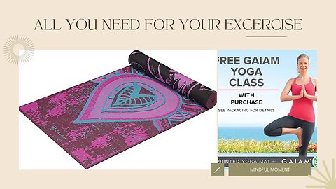 Gaiam Premium Reversible Yoga Mat for All Exercises