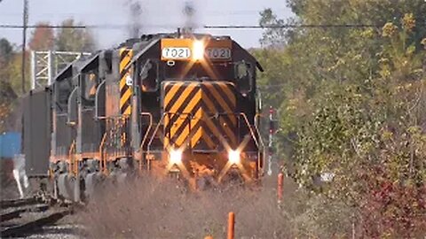 Wheeling & Lake Erie Loaded Rock Train On CSX From Greenwich, Ohio October 9, 2022