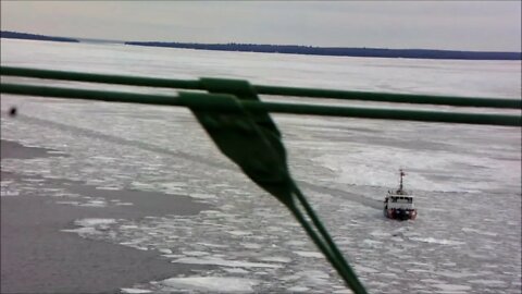 Coast Guard Traveling Through Ice