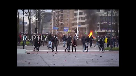 Netherlands Anti lockdown protest - RUPTLY