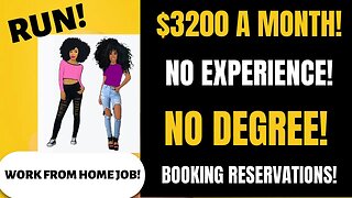 $3200 A Month No Experience Work From Home Job Booking Reservations Work At Home Job Hiring Now 2023