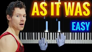 Harry Styles - As It Was | EASY Piano - Hands Tutorial