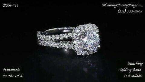 BBR 733 Gorgeous Handmade In The USA Diamond Engagement Ring