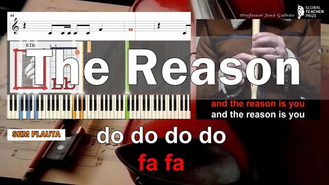 The Reason Hoobastank Notas Flauta Acordes Piano Guitar Lyrics Educação Musical José Galvão SVG