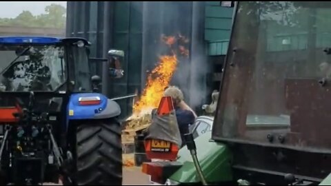 Dutch Farmers Set a Fire Ablaze: Epe Town Hall in Response to Arbitrary Climate Change Restrictions