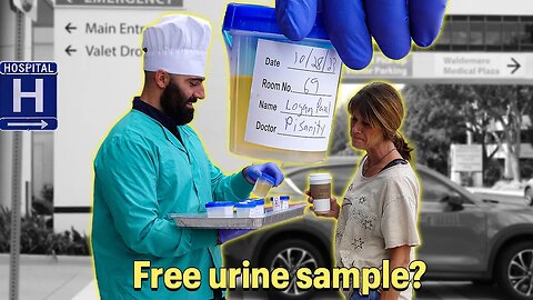 Giving Free Samples of Urine Prank at the Hospital!