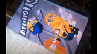 Minions Movie Art Sketchbook Painting