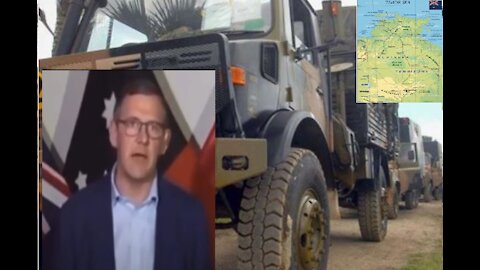 AUSSIE'S ROUNDED UP IN ARMY TRUCKS BY MILITARY ADF INTO FACILITIES - NT NORTHERN TERRITORY GUNNER