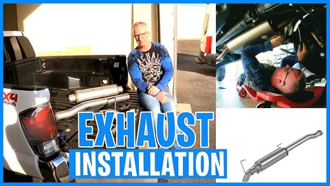 Toyota Tacoma 3rd Gen Build eps 3, How to install a cat back exhaust system with a turn down muffler