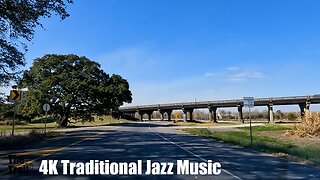 4K Traditional Jazz Music | Louisiana | Drive Port Allen, Lobdell, LA | 20230115