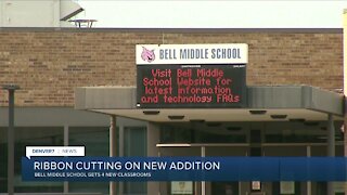 Ribbon cutting for new addition at Bell Middle School