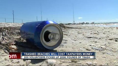 Gandy and Courtney Campbell beaches trashed after Fourth of July celebrations