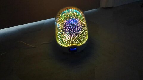 Unboxing: 3D Glass Starry Night Light Bluetooth Speaker, LED 7-Color Changing Night Light Lamp
