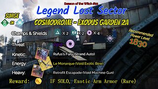Destiny 2 Legend Lost Sector: Cosmodrome - Exodus Garden 2A on my Strand Warlock 10-15-23