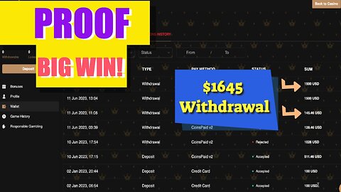 Proof of My Lightning Roulette Online Winnings: Over $1600 Profit Withdrawal From the Online Casino