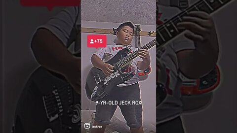 Queen Somebody To Love Brian May guitar solo by 9-yr-old #jeckrox #queenband #kidguitarist #shorts