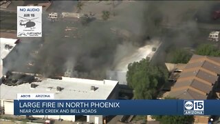 Structure fire near Cave Creek and Bell Roads in Phoenix
